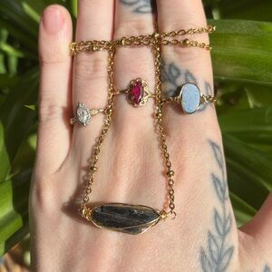 Vivianite built in necklace